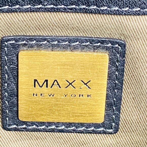 Max New York Black Leather Shoulder Bag 16”x11”x2” - Picture 5 of 5